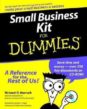 Paperback Small Business Kit for Dummies. [With Contains Documents Needed to Run a Business...] Book