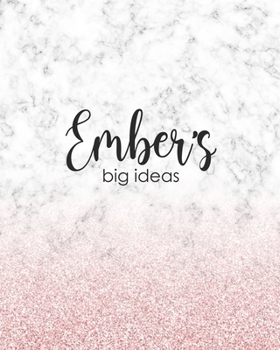 Paperback Ember's Big Ideas: Personalized Notebook - 8x10 Lined Women's Journal Book