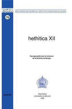 Paperback Hethitica XII [French] Book