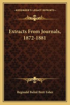 Paperback Extracts From Journals, 1872-1881 Book