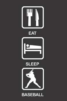 Paperback Eat Sleep Baseball: 6x9 inch - lined - ruled paper - notebook - notes Book