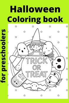 Paperback Halloween Coloring book for preschoolers [Large Print] Book