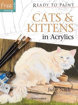 Paperback Cats & Kittens in Acrylics Book