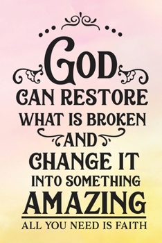 Paperback Daily Gratitude Journal: God Can Restore - Daily and Weekly Reflection - Positive Mindset Notebook - Cultivate Happiness Diary - Women's Faith Book