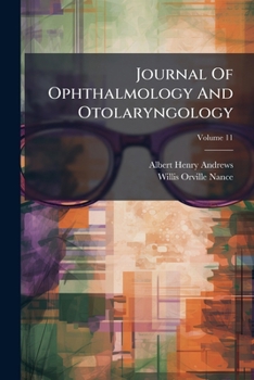 Paperback Journal Of Ophthalmology And Otolaryngology; Volume 11 Book