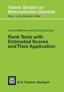 Paperback Rank Tests with Estimated Scores and Their Application [German] Book