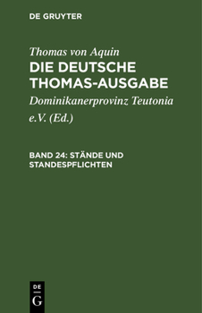 Hardcover Stände Und Standespflichten: II-II: 183-189 [German] Book