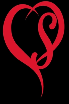 Monogram Initial Letter S Adorable Heart Red and Black:: In My Heart letter initial Personalized Name Letter S , Cute funny gift for  Girlfriend ... for Home School College  for Writing Notes.