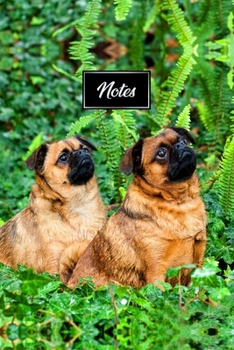 Pug Dog Pup Puppy Doggie Notebook Bullet Journal Diary Composition Book Notepad - Two in Jungle: Cute Animal Pet Owner Composition Book with 100 Dotted Dot Grid Paper Pages in 6” x 9” Inch