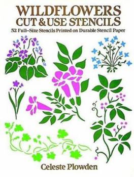 Paperback Wildflowers Cut & Use Stencils: 52 Full-Size Stencils Printed on Durable Stencil Paper Book