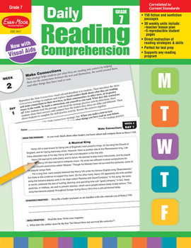 Paperback Daily Reading Comprehension, Grade 7 Teacher Edition Book