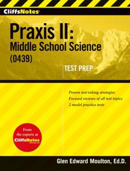 Paperback Cliffsnotes Praxis II: Middle School Science (0439) Book