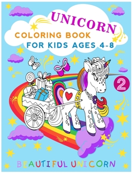 Paperback unicorn coloring book for kids ages 4-8 beautiful unicorn Book