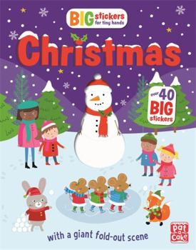 Paperback Christmas: With scenes, activities and a giant fold-out picture (Big Stickers for Tiny Hands) Book