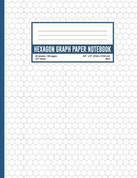 Paperback Hexagon Graph Paper Notebook 0.2" Hexes: Small Grids Hex Paper / Pad 0.2 Inch Hexagonal Small Grids Drawing Organic Chemistry Structures Home-Based Bu Book