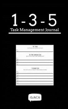 Paperback 135 Task Management Journal - Black Cover: Minimalist Productivity For Creatives Book