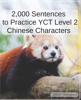 Paperback 2,000 Sentences to Practice YCT Level 2 Chinese Characters Book
