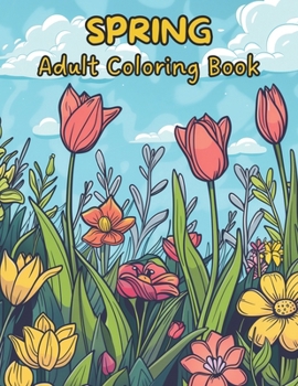 Spring Coloring Book For Adults. 55 Unique Designs. Fun & Relaxing Springtime Designs.: Featuring Cute Animals, Beautiful Flowers, and More!