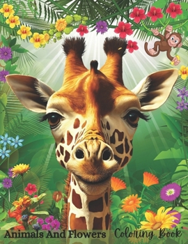 Paperback Animals and Flowers Coloring Book