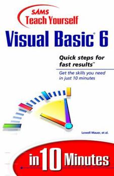 Paperback Teach Yourself Visual Basic 6 in 10 Minutes Book