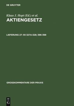 Hardcover §§ 327a-328; 396-398 (Großkommentare der Praxis) (German Edition) [German] Book