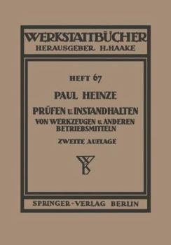 Paperback Prüfen Und Instandhalten Von Werkzeugen Und Anderen Betriebshilfsmitteln [German] Book