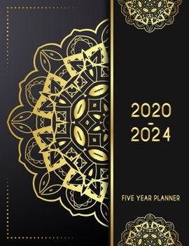 Paperback 5 Year Planner 2020 - 2024: Delightful 5 Year Planner Calendar Book 2020-2024 Size 8.5 x 11 Inch, 60 Months Calendar, 5 Year Appointment Calendar, Book