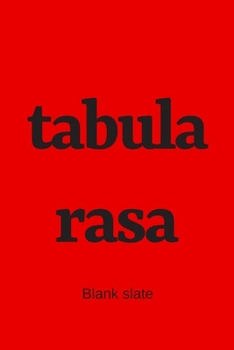 Paperback tabula rasa - Blank slate: College Rule Lined Latin Phrase Journal, Notebook, Diary for Writing Book