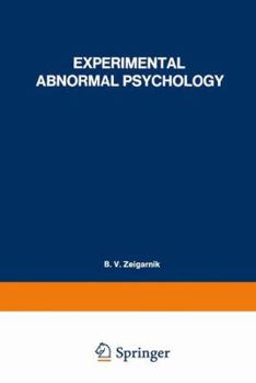 Paperback Experimental Abnormal Psychology Book