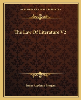 Paperback The Law Of Literature V2 Book