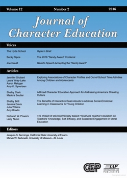 Paperback Journal of Character Education Vol 12 Issue 2 Book