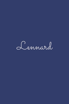 Lennard: notebook with the name on the cover, elegant, discreet, official notebook for notes, dot grid notebook,
