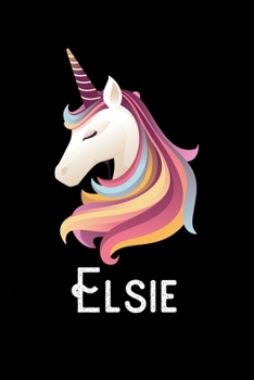 Elsie: Personalized Custom Name Unicorn Themed Monthly 2020 Planner (Calendar, To Do List, Monthly Budget, Grocery List, Yearly Financial Goals) Gift for Girls and Women