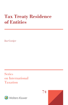 Hardcover Tax Treaty Residence of Entities Book
