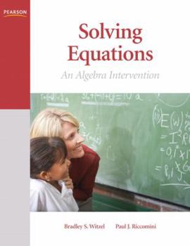 Paperback Solving Equations: An Algebra Intervention Book