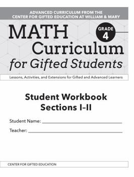 Paperback Math Curriculum for Gifted Students: Lessons, Activities, and Extensions for Gifted and Advanced Learners, Student Workbooks, Sections I-II (Set of 5) Book