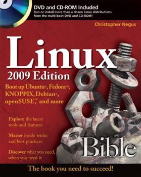 Paperback Linux Bible: Boot Up to Ubuntu, Fedora, KNOPPIX, Debian, SUSE, and 13 Other Distributions [With CDROM and DVD] Book