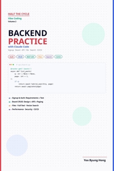Half the Cycle: Vibe Coding Vol 2 — Backend Practice: Signup, Board CRUD, API, Files, Search, and CI/CD — Ship Real Backends with Claude Code