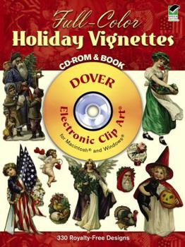 Paperback Full-Color Holiday Vignettes CD-ROM and Book [With CDROM] Book