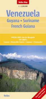 Map Venezuela Guyana, Suriname, French Guiana Book