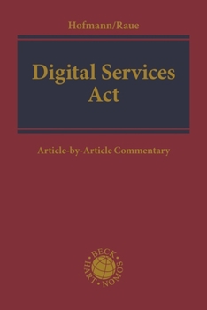Hardcover Digital Services ACT: Article-By-Article Commentary Book