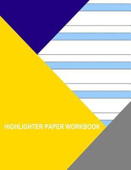 Paperback Highligher Paper Workbook: 5 Blue Lines Book