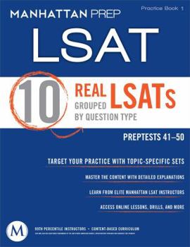 Paperback 10 Real LSATs Grouped by Question Type: LSAT Practice Book I Book
