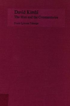 Hardcover David Kimhi: The Man and the Commentaries Book