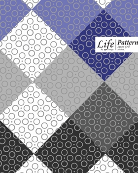 Paperback Chekered Bubbles Square Grid, Quad Ruled, Composition Notebook, 100 Sheets, Large Size 8 x 10 Inch Blue Cover Book