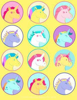 Unicorn Sticker Album For Girls: 100 Plus Pages For PERMANENT Sticker Collection, Activity Book For Girls, Yellow - 8.5 by 11