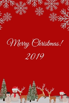 Paperback Merry Christmas 2019 Notebook: A Beautiful Red Christmas 2019 Notebook Gift Book