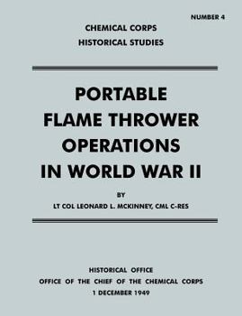 Paperback Portable Flame Thrower Operations in World War II Book