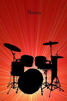 Paperback Notes: Notebook for music lovers I checkered with Table of Contents I Drums Book