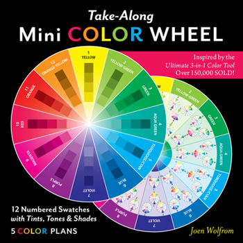 Paperback Take-Along Mini Color Wheel: 12 Numbered Colors with Tints, Tones & Shades; 5 Color Plans Book